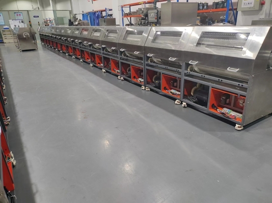 PLC controle de tela sensível ao toque jaula rotativa cápsula macia unidade tumbler com quatro 50kg tumbler jaulas
